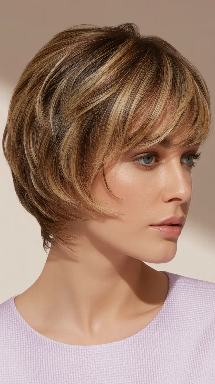 fall hairstyle short hair Buttercream Blonde Round Bob