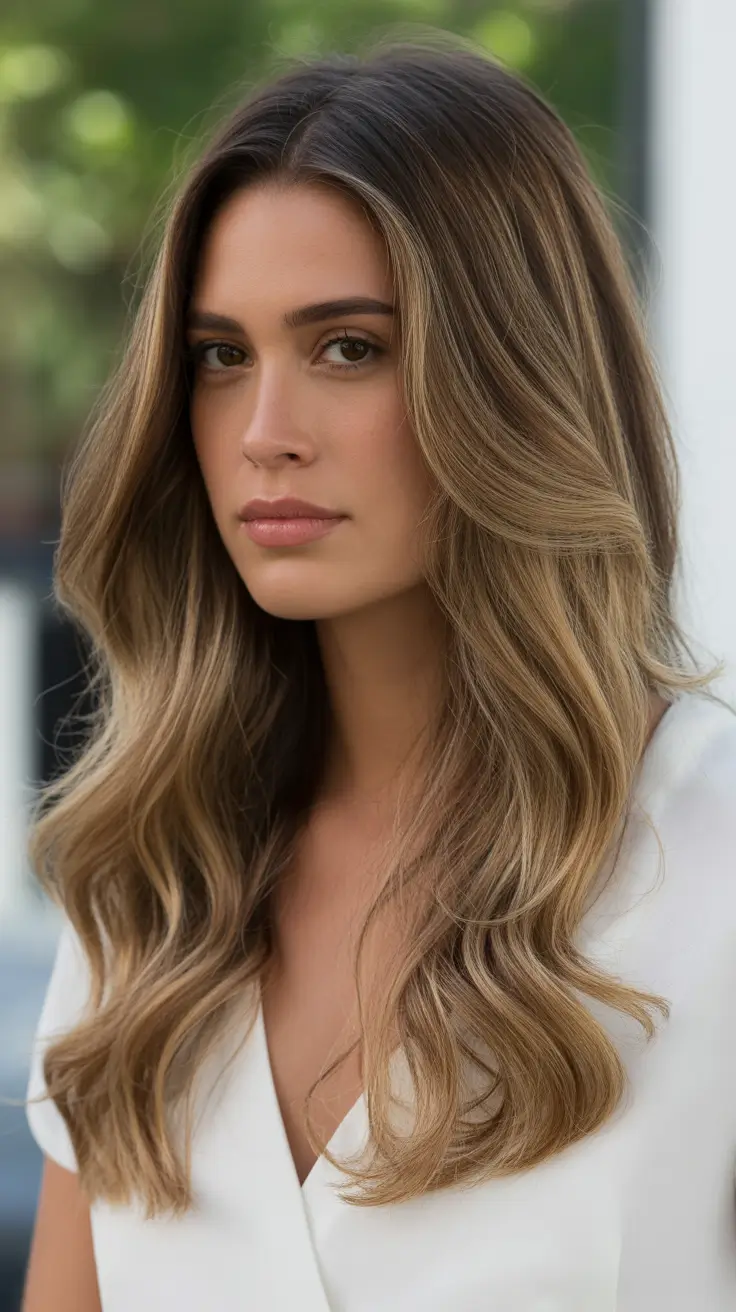 Fall 2025 Haircut Ideas for Long Hair – Honey-Glazed Lived-In Layers