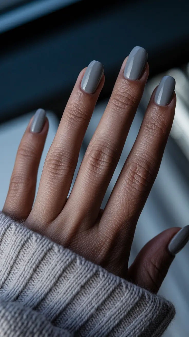 2025 Fall Nail Colors for Brown Skin – Greige Cashmere Shorties