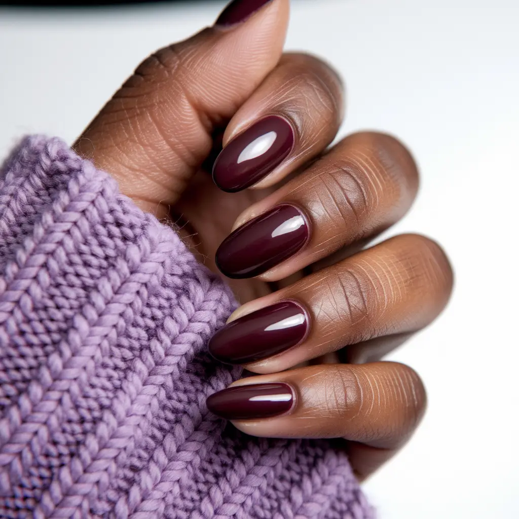 Fall nail colors for dark skin 2025 – Plum Sweater Ovals