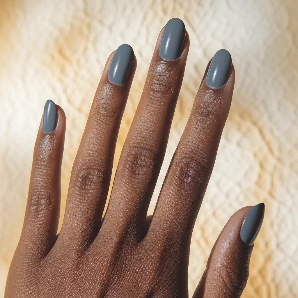 Fall nail colors for dark skin 2025 — Graphite Silk Shorties