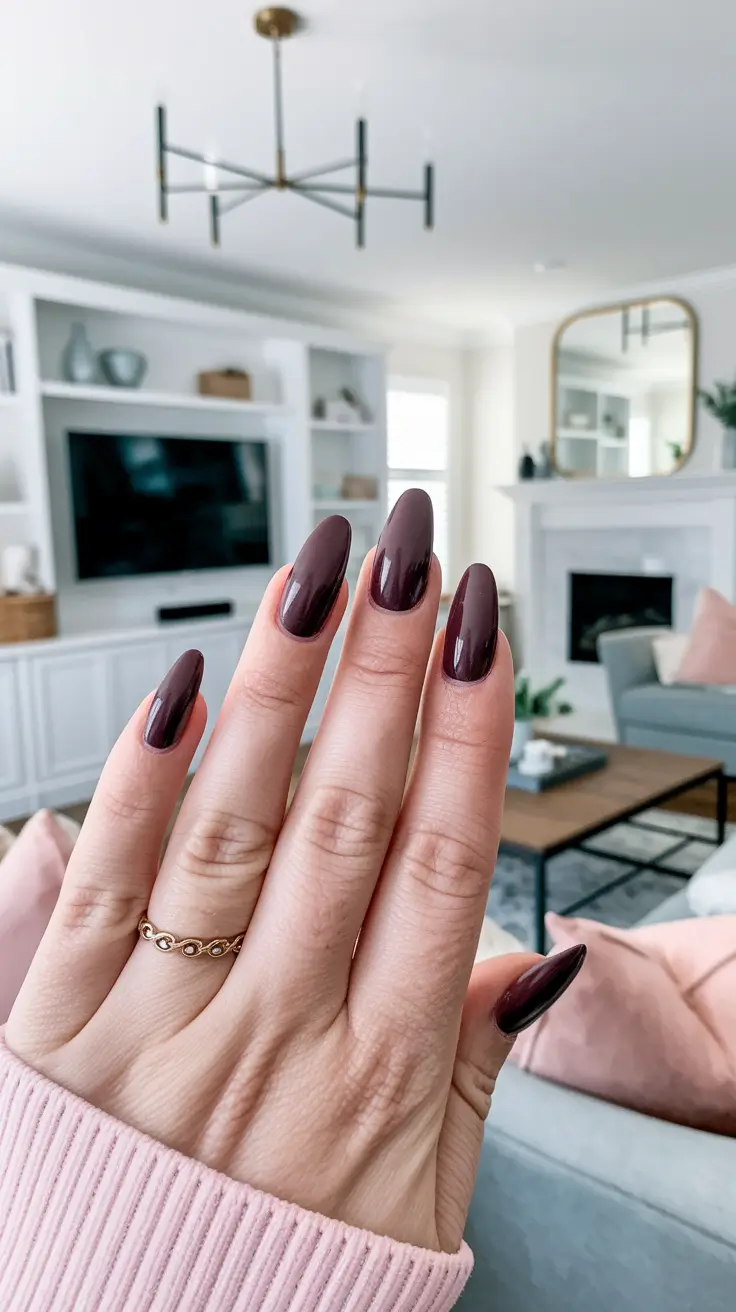 Fall nail colors for fair skin 2025 — Black-Cherry Jelly Gloss