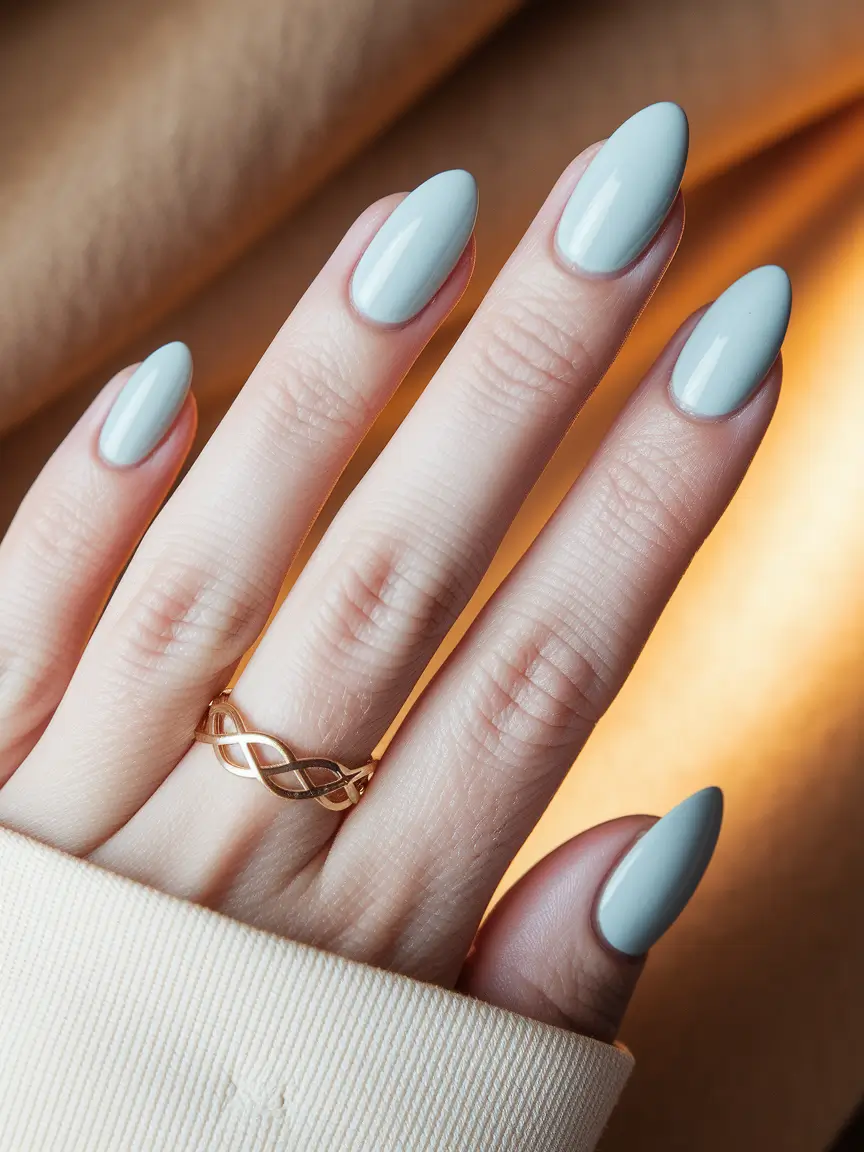 Fall nail colors for fair skin 2025 – Misty Porcelain Almond