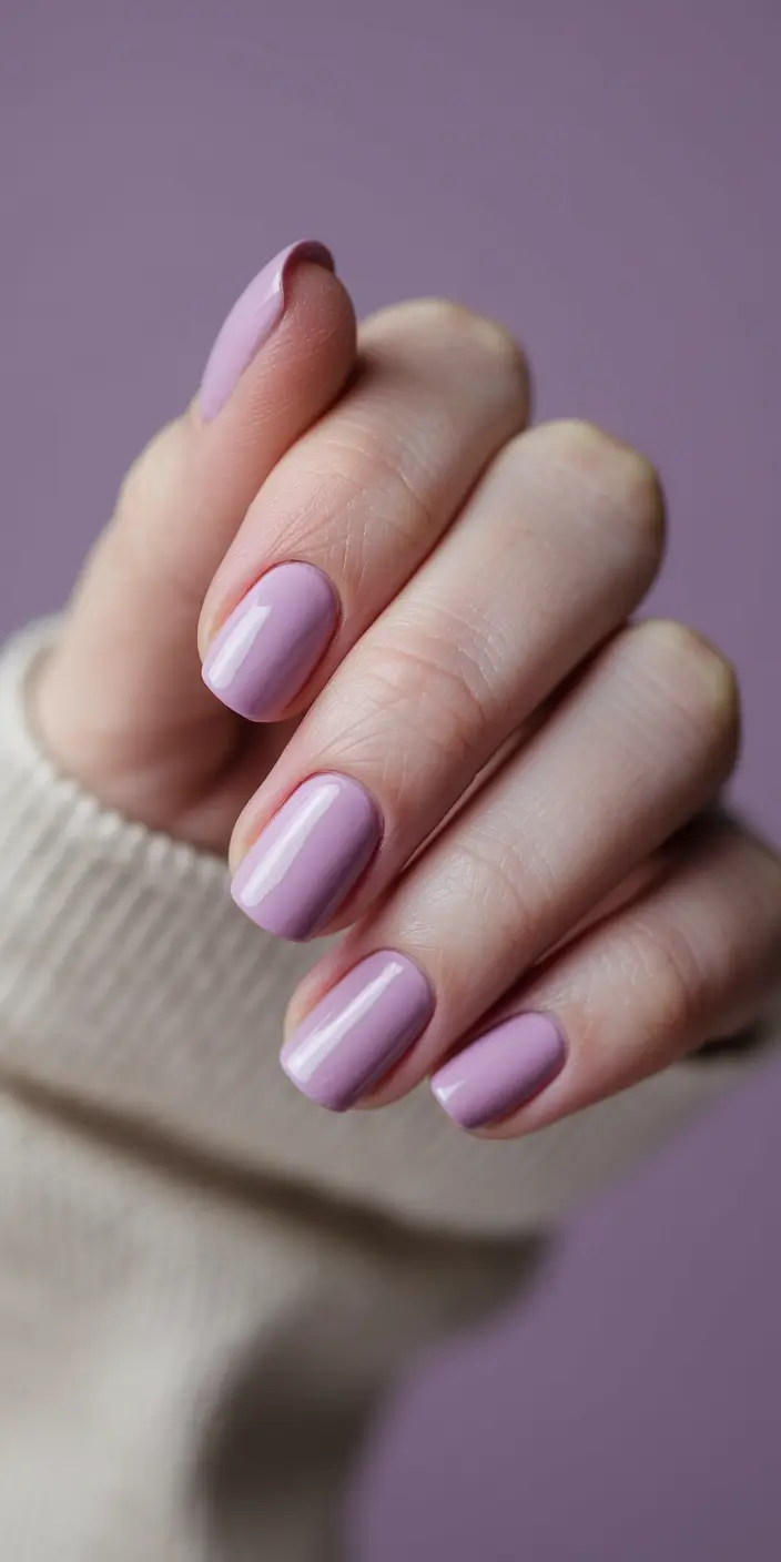 Fall nail colors for fair skin 2025 – Cool Lilac Shorties