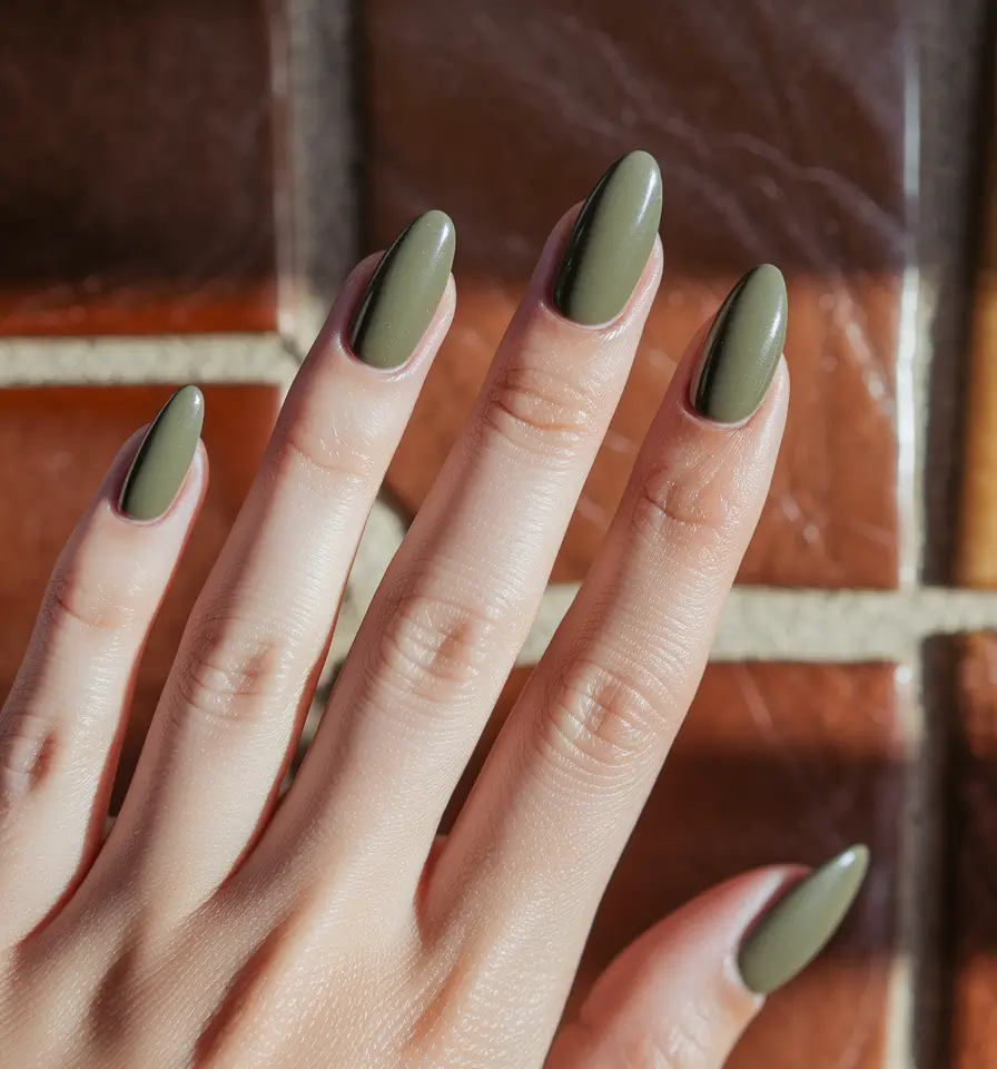 Fall nail colors for medium skin 2025 Olive Grove Almond