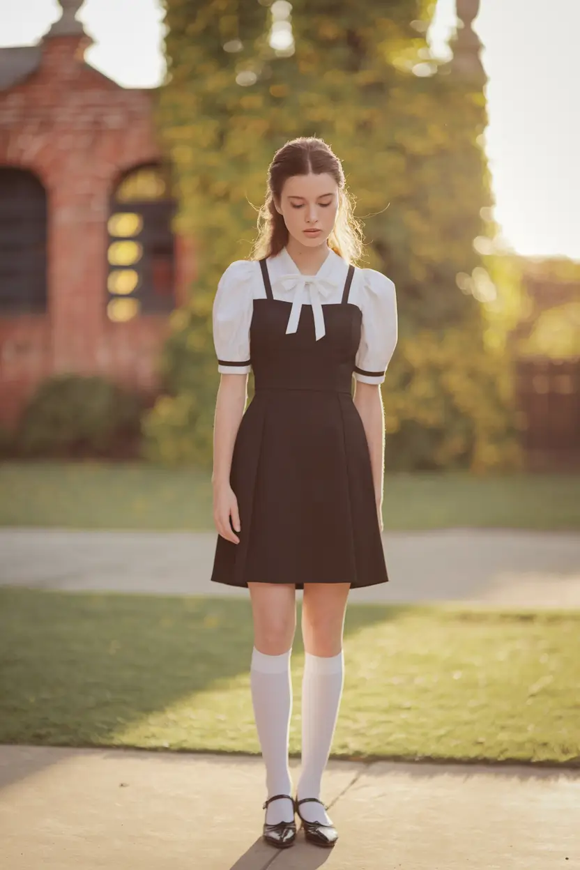 fall outfits for school Classic Academia with a Feminine Edge
