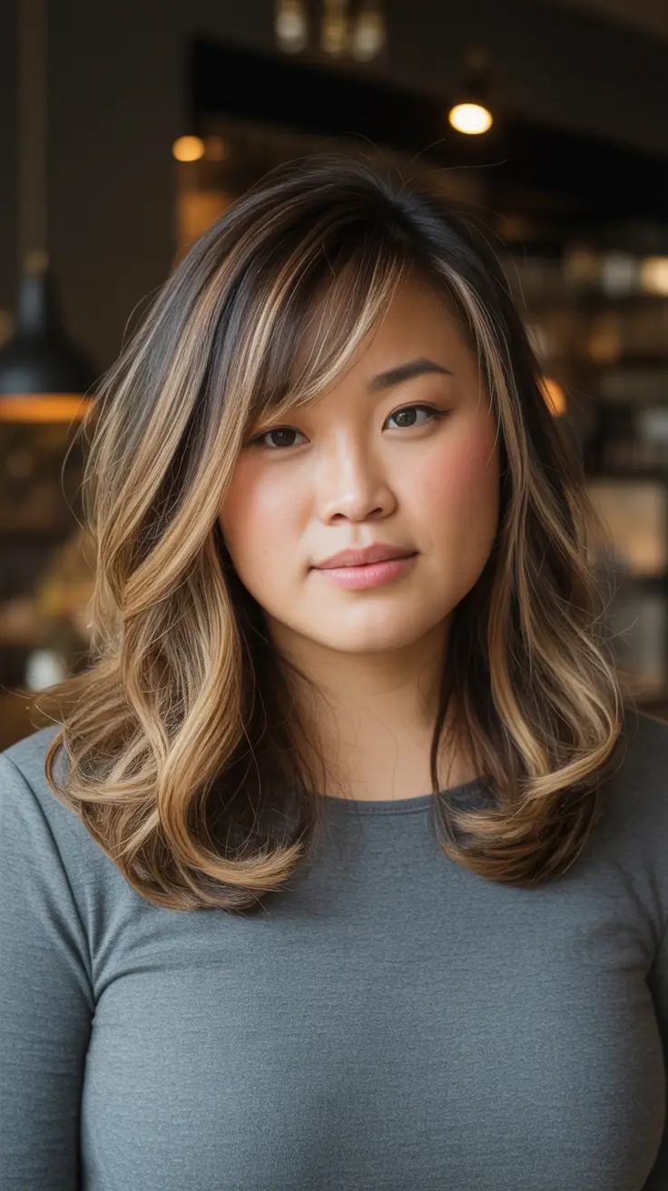 fall round face haircut Dimensional Layers with Side Bang