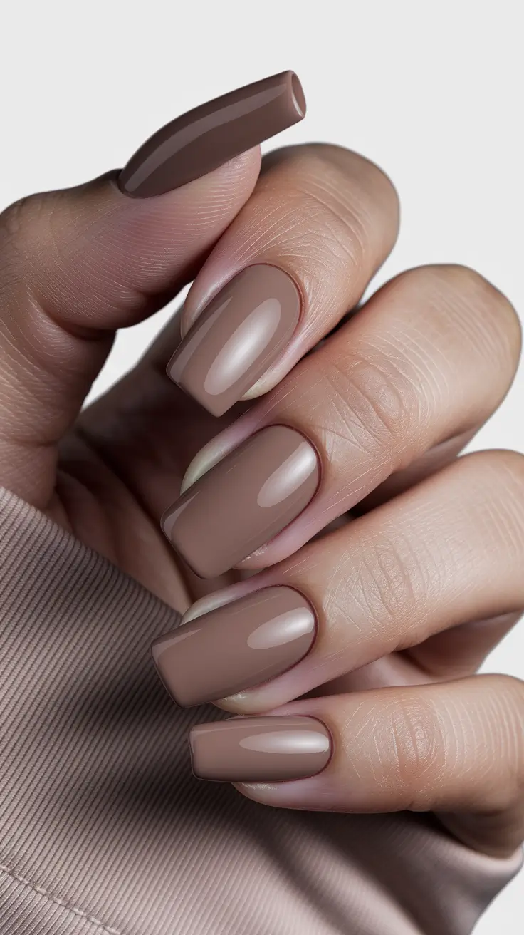 Fall Nails 2025 with Square Shape - Cocoa Latte Squares