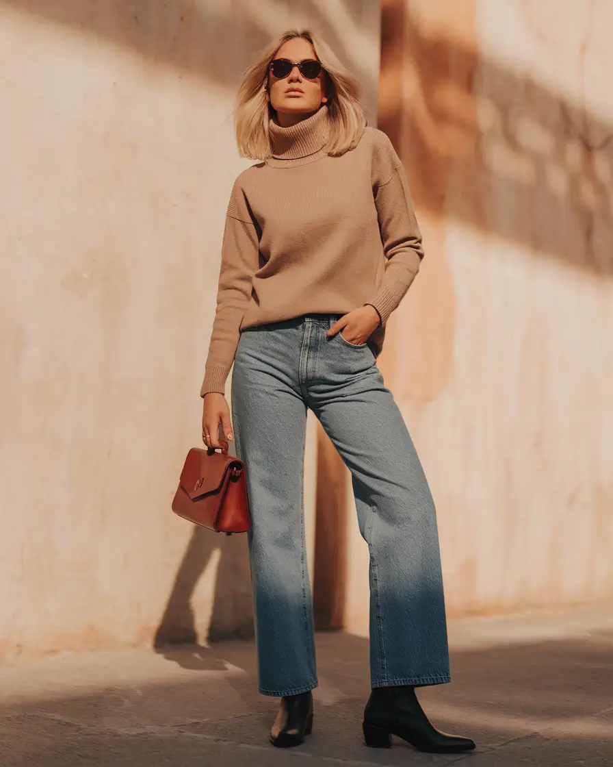 fall sweater outfits for work muted tones and modern proportions