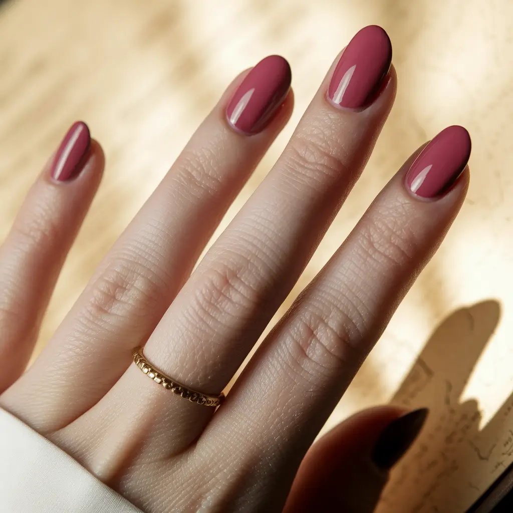 Round Fall Nails 2025 Designs – Mulberry Gloss Rounds