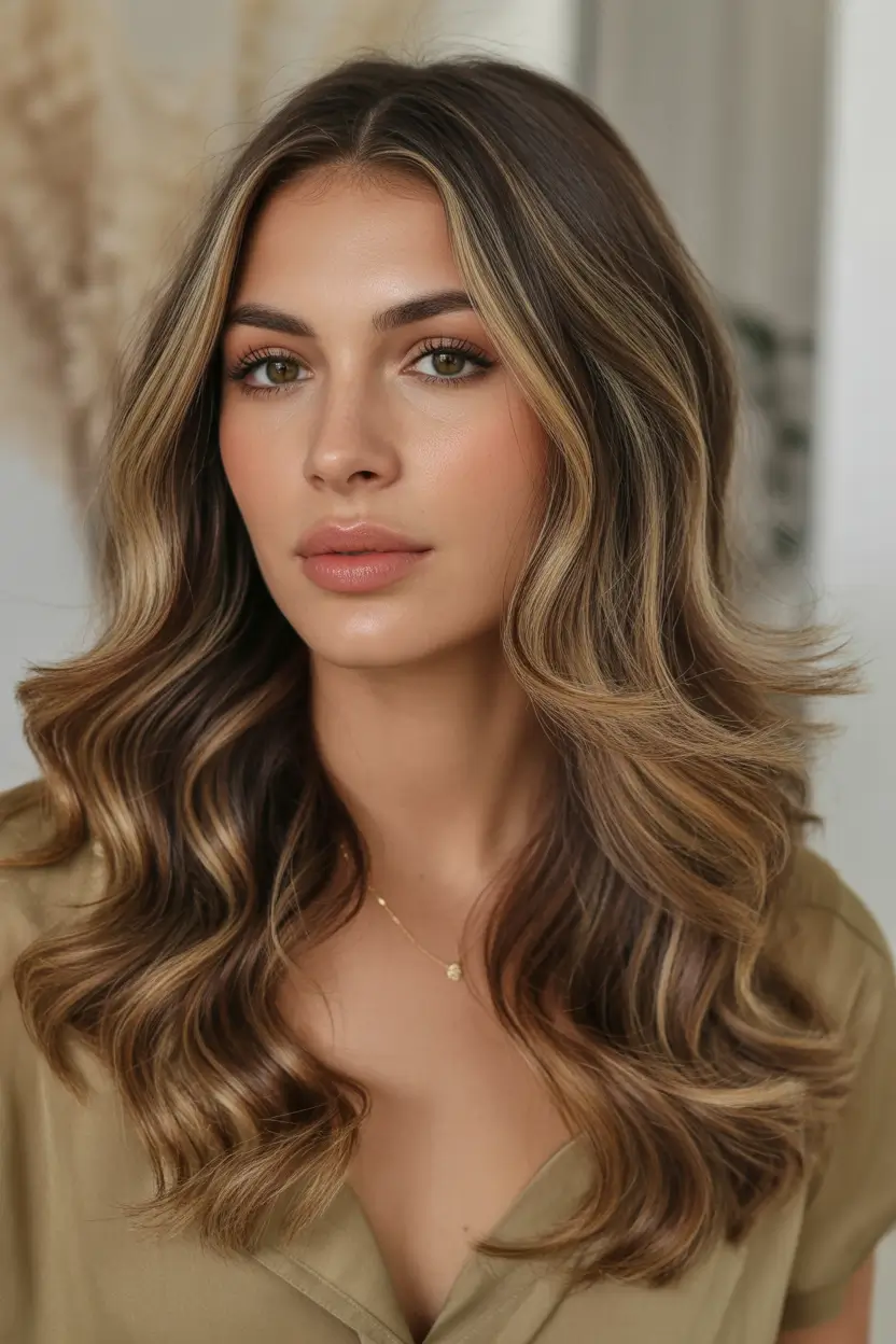 september blonde hair color - Caramel Blonde Waves with Autumn Glow
