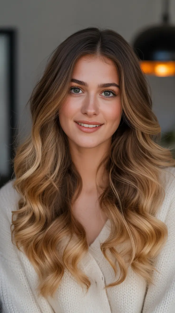 fall haircuts for long hair Long Layers with Honeyed Waves