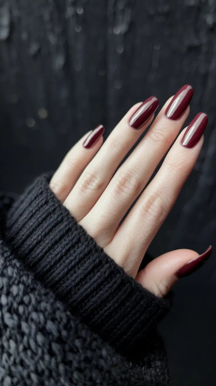 september nails color dnd Classic Glossy Merlot