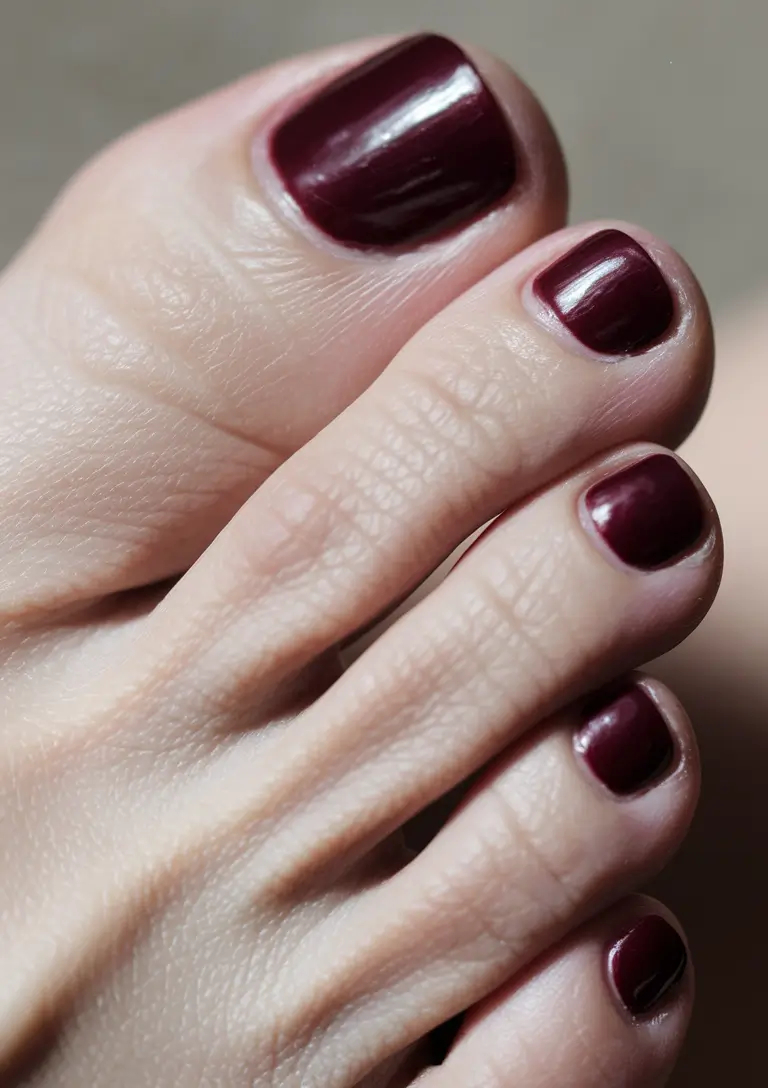 toe nails for september Merlot Mood