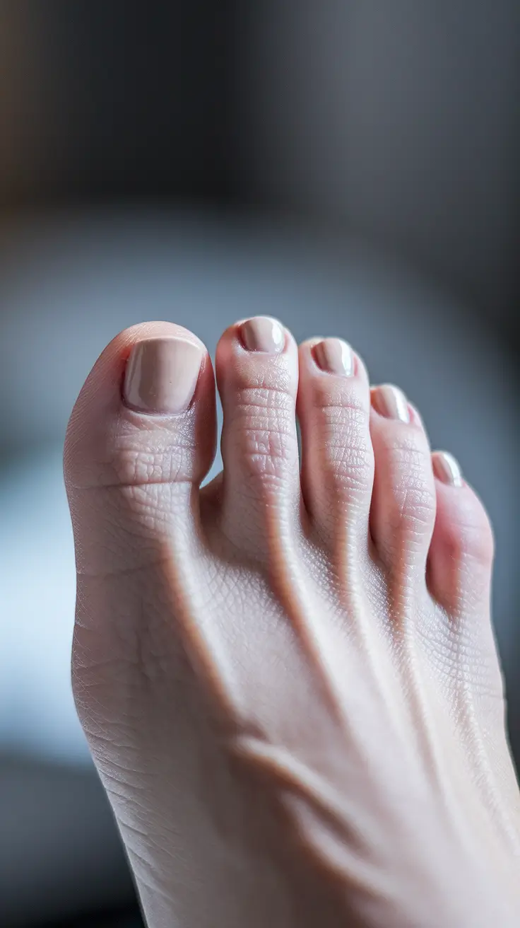september toe nails Minimal Nude Gloss