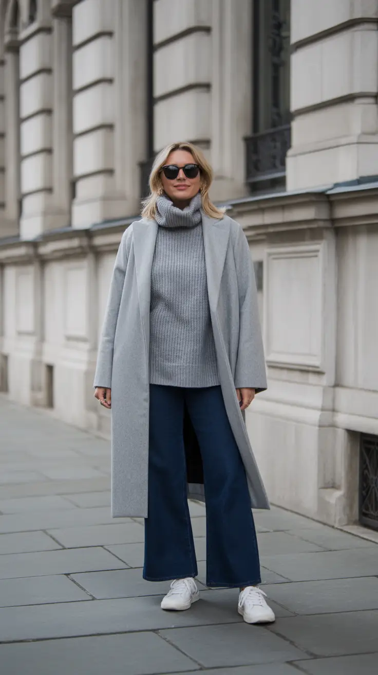 casual winter outfits for women - Cozy Monochrome Layers