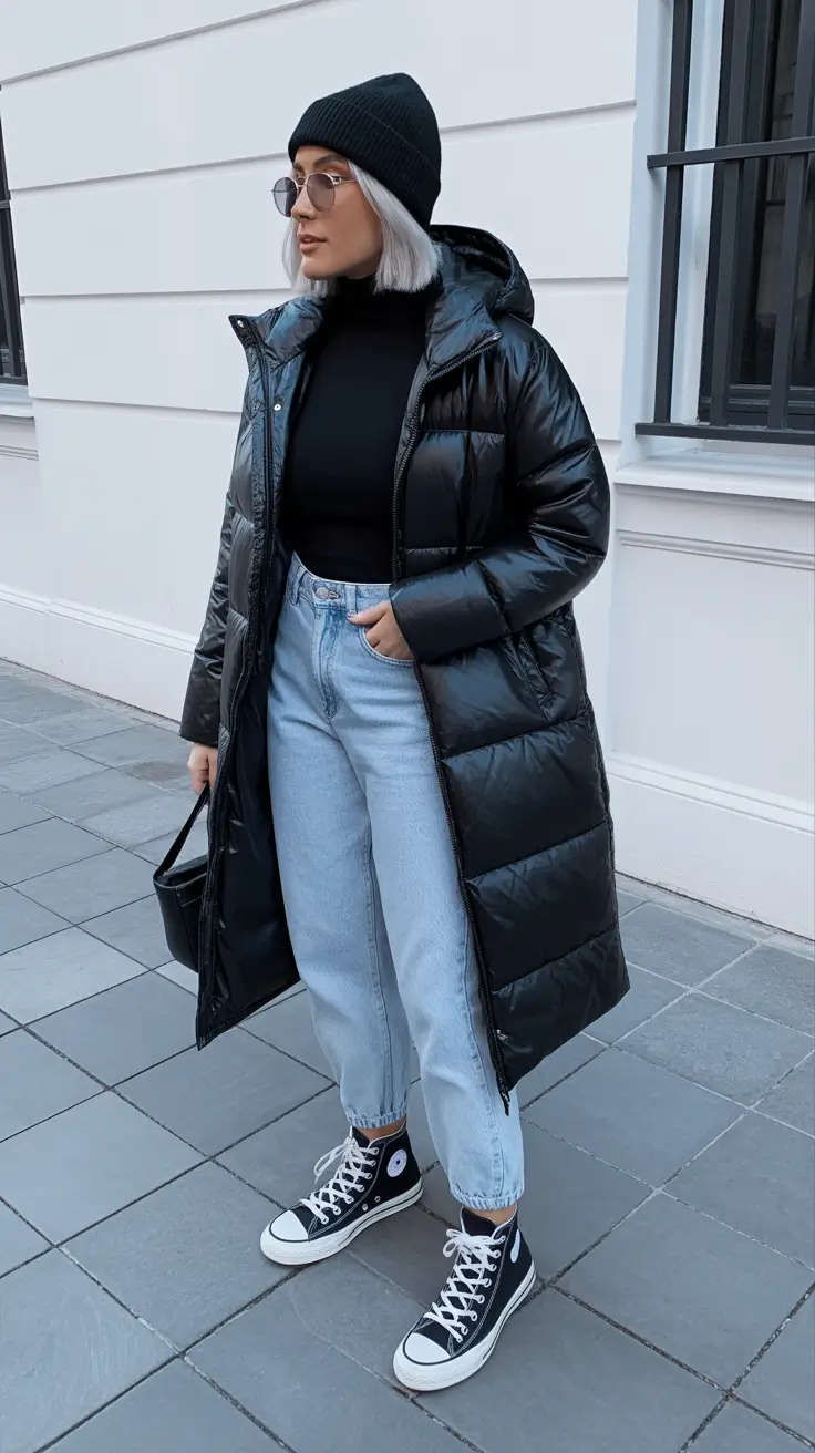 Puffer Plus High Tops - Sporty Classic outfit photo