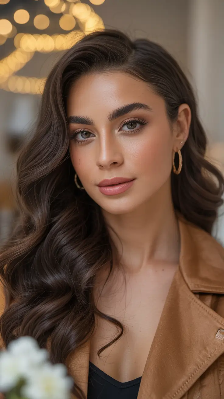 Deep Winter Hair Colors Inspiration 2025–2026 — Glossy Espresso Cascade