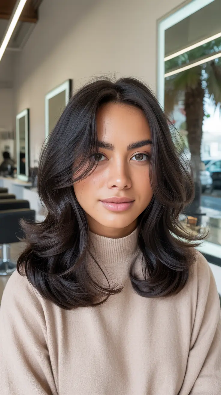 Fall and Winter Haircuts - Butterfly Blowout With Curtain Movement