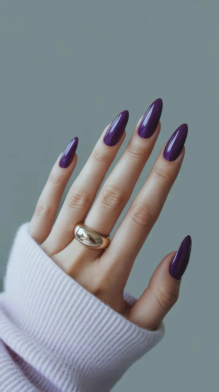 nail color for november - Plum Royale Almond Drama