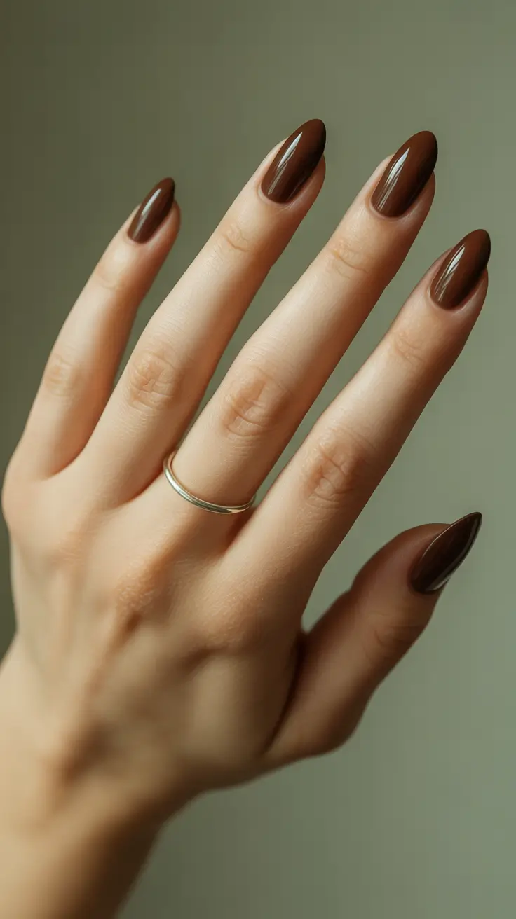 nail color for november - Cocoa Espresso Almonds