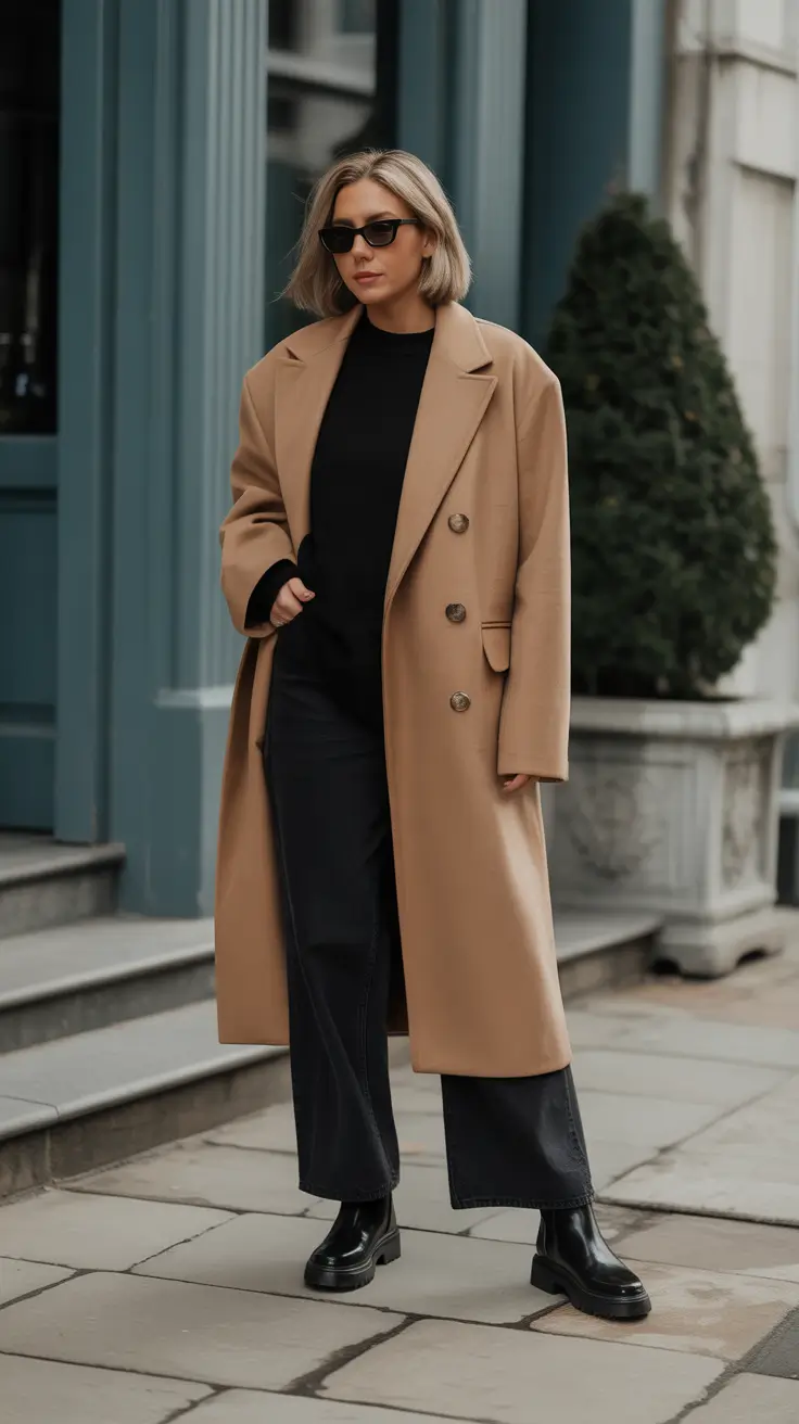 2025 Fall-Winter Fashion: Cold Weather outfits Ideas - Camel And Black - The City Uniform