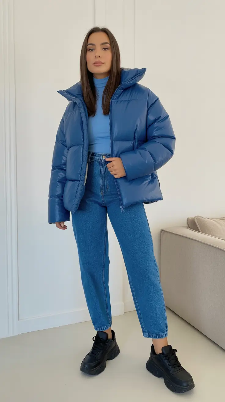 Winter Fashion Outfits 2025 2026 Trends Guide - Monochrome Blues, Puffer Power