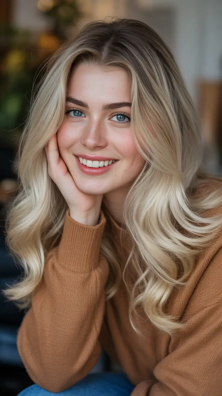 Chic Winter 2025-2026 Hair Color Inspiration - Plush Vanilla Blonde with Soft Butter Ribbons