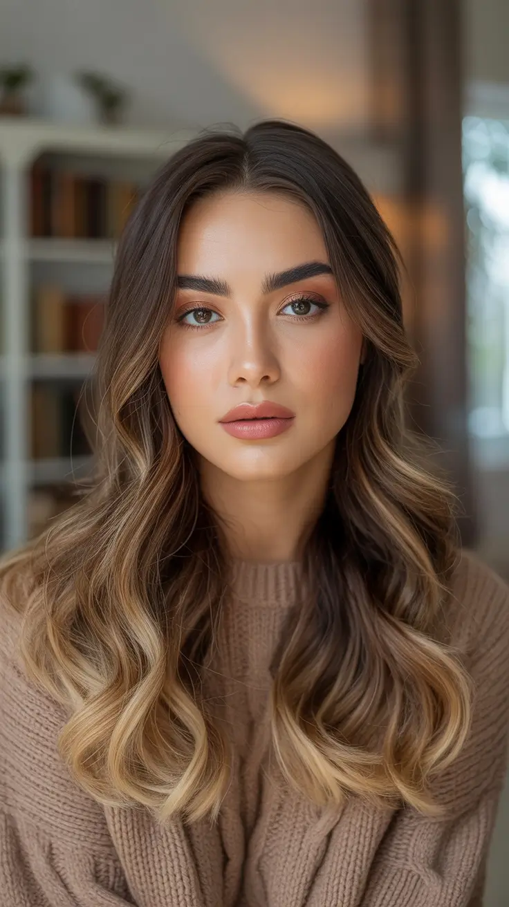 Chic Winter 2025–2026 Hair Color Inspiration - Buttery Bronde Melt with Soft Balayage
