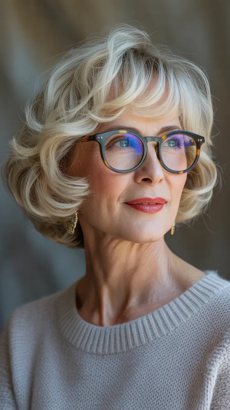 Hairstyles and Hair Colors for Women Over 60 Winter 2025–2026 - Buttery Layered Bob With Soft Fringe