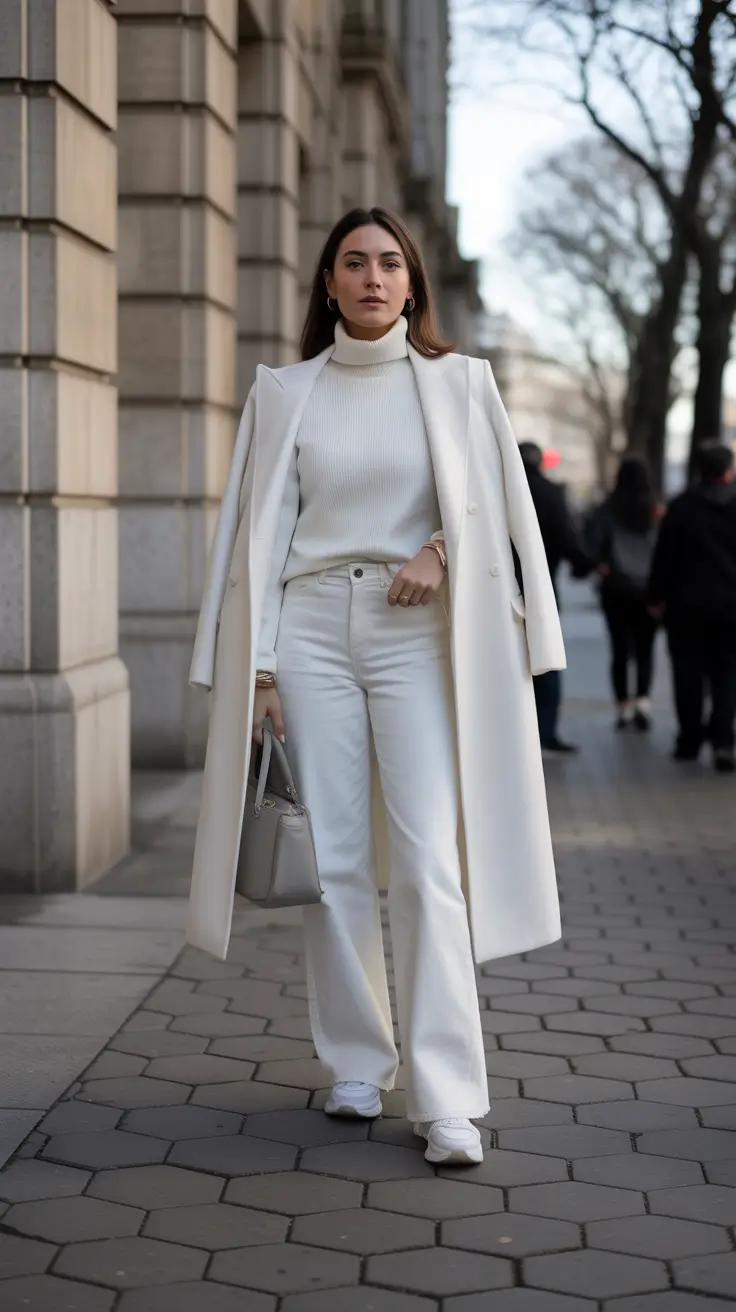 New Outfit Inspiration for Winter 2025 - 2026 - All-White Layers - Clean Slate Winter Whites