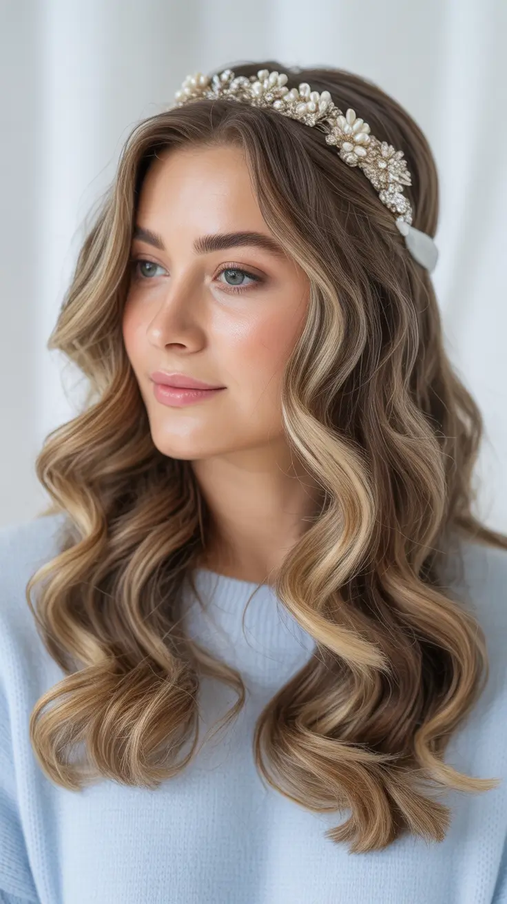 Waves with Pearl Headband