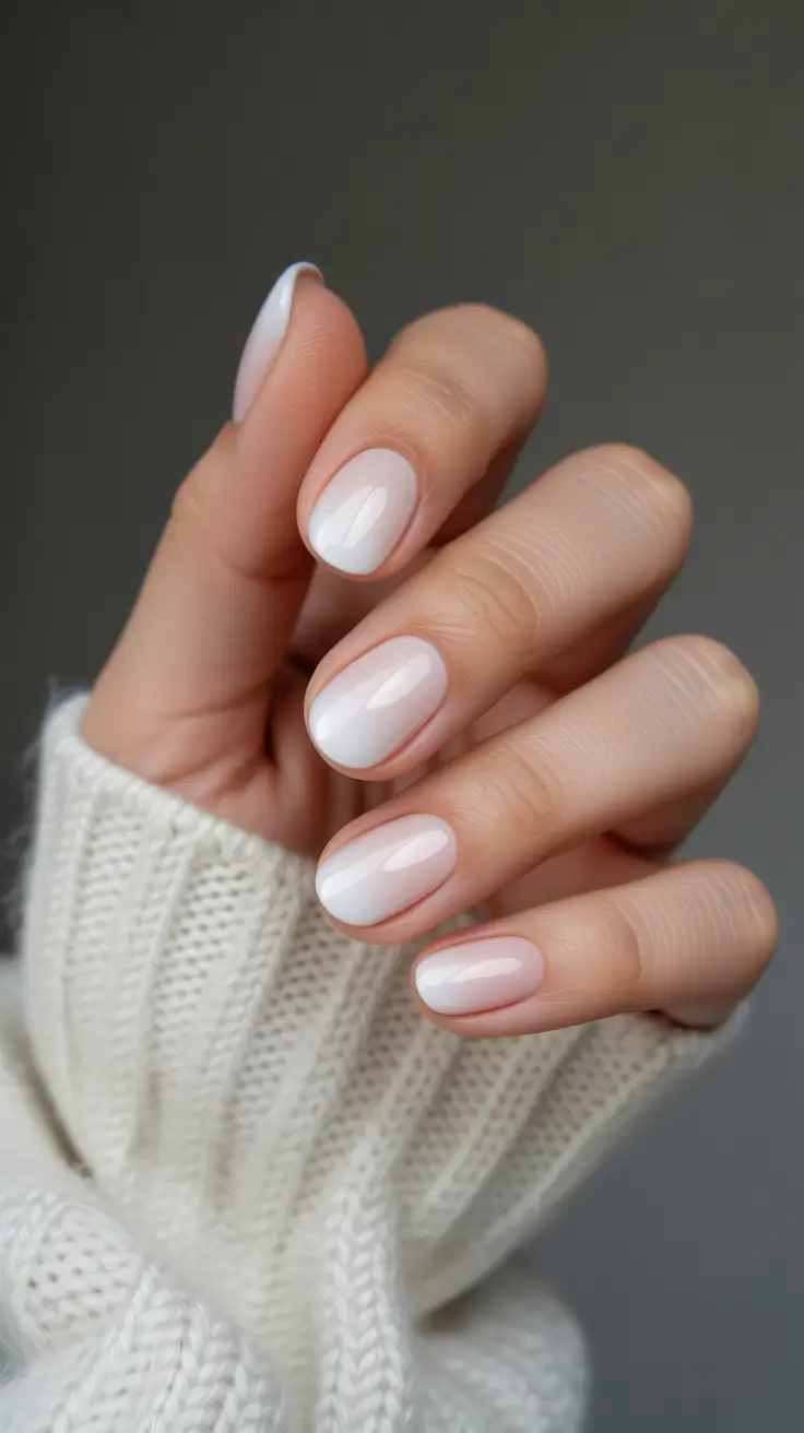 Fall Nail Color Inspo for December 2025 - Milky-Soft Sheer on Cozy Rounds