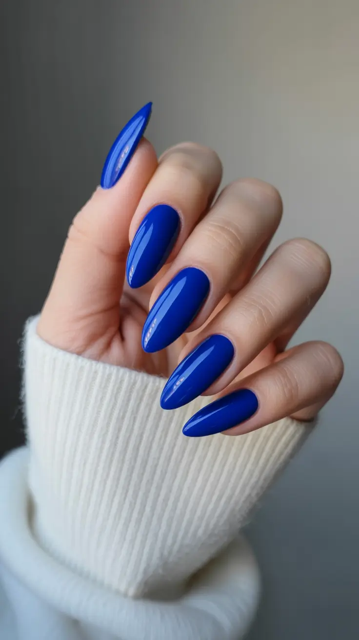 Fall Nail Color Inspo for December 2025 - Electric Cobalt Glow