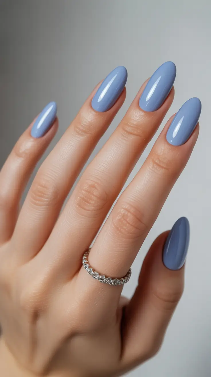 Fall Nail Color Inspo for December 2025 - Soft Periwinkle Calm