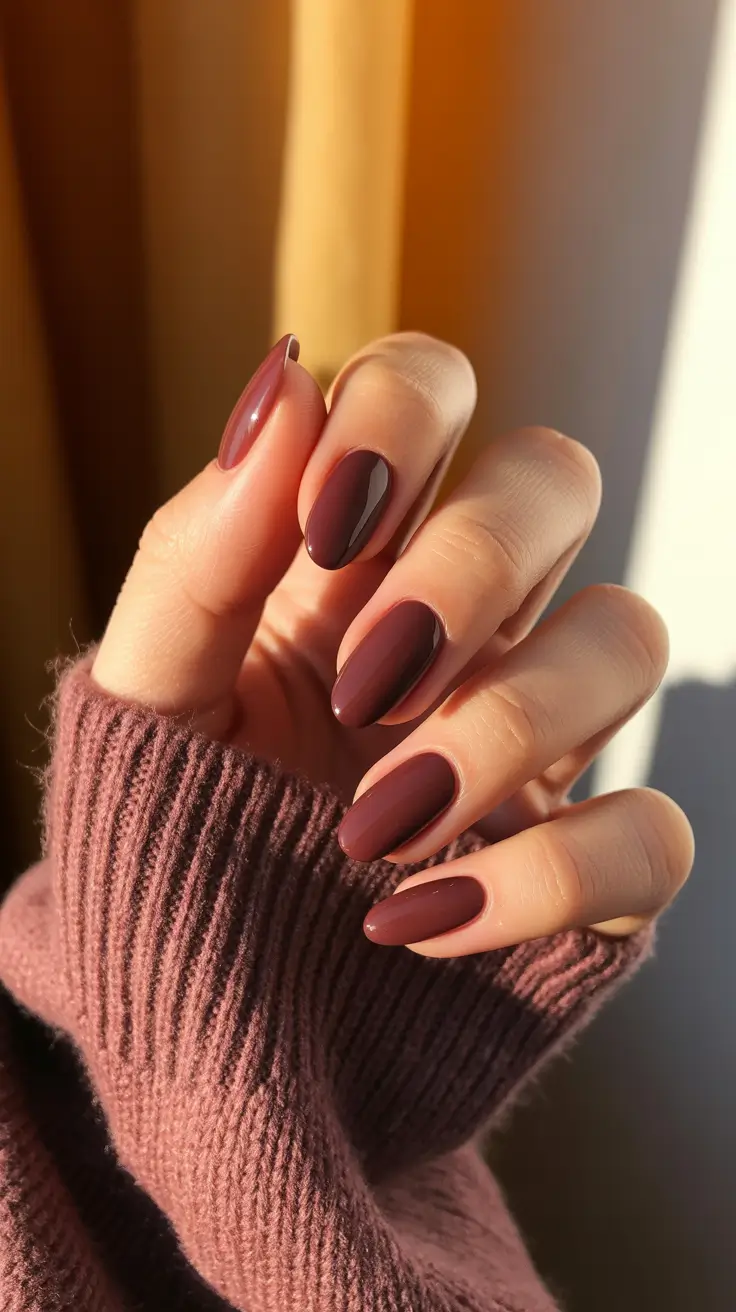 Fall Nail Color Inspo for December 2025 - Smoky Plum Cashmere