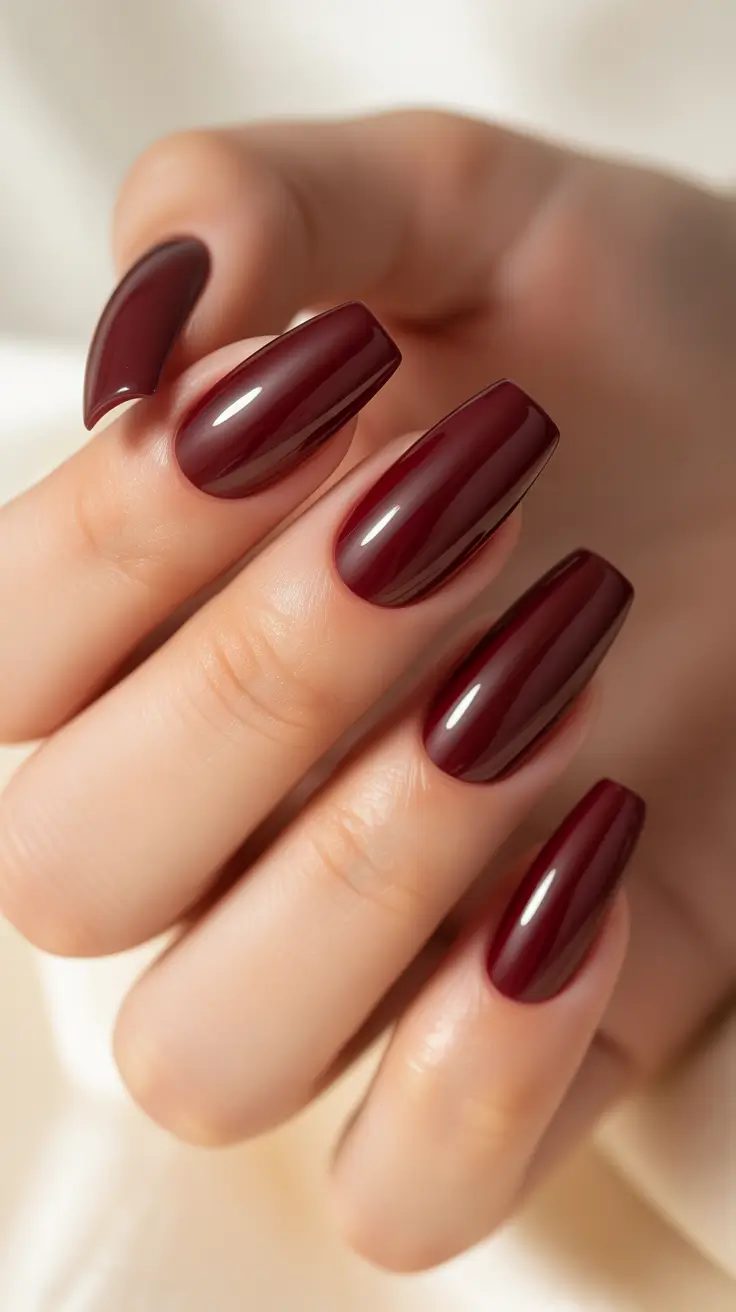 Fall Nail Color Inspo for December 2025 - Black-Cherry Jelly Shine