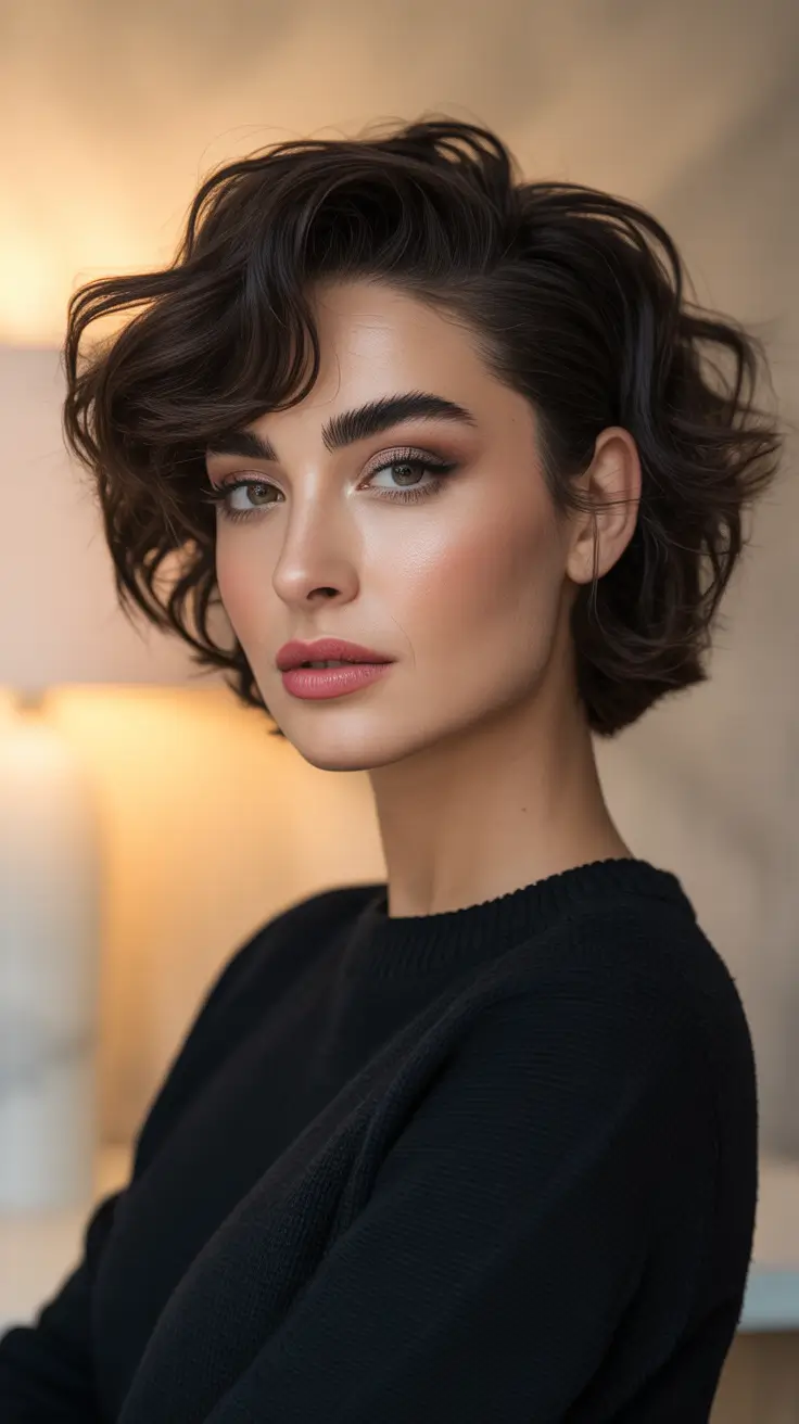Short Haircuts for Winter 2025–2026 - Airy S-Curl Crop With Side Lift