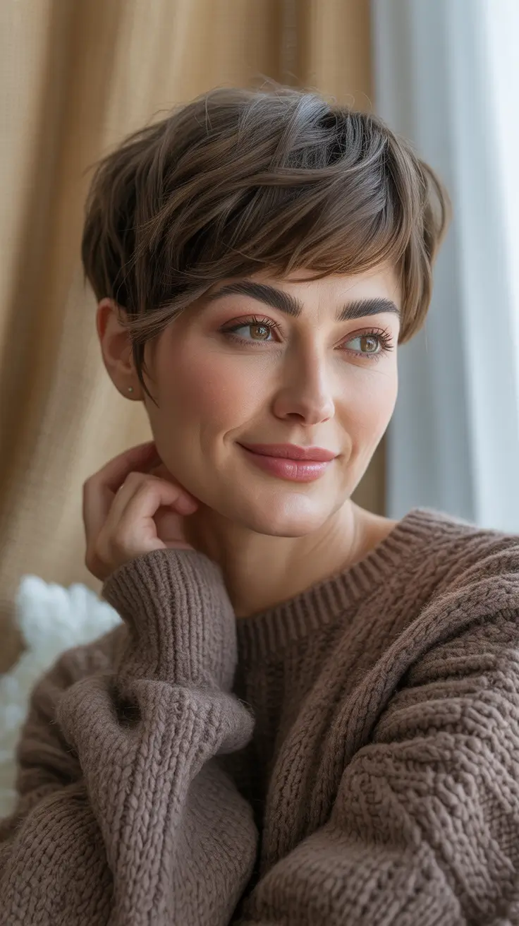 Short Haircuts for Winter 2025–2026 - Feathered Pixie With Soft Micro-Fringe