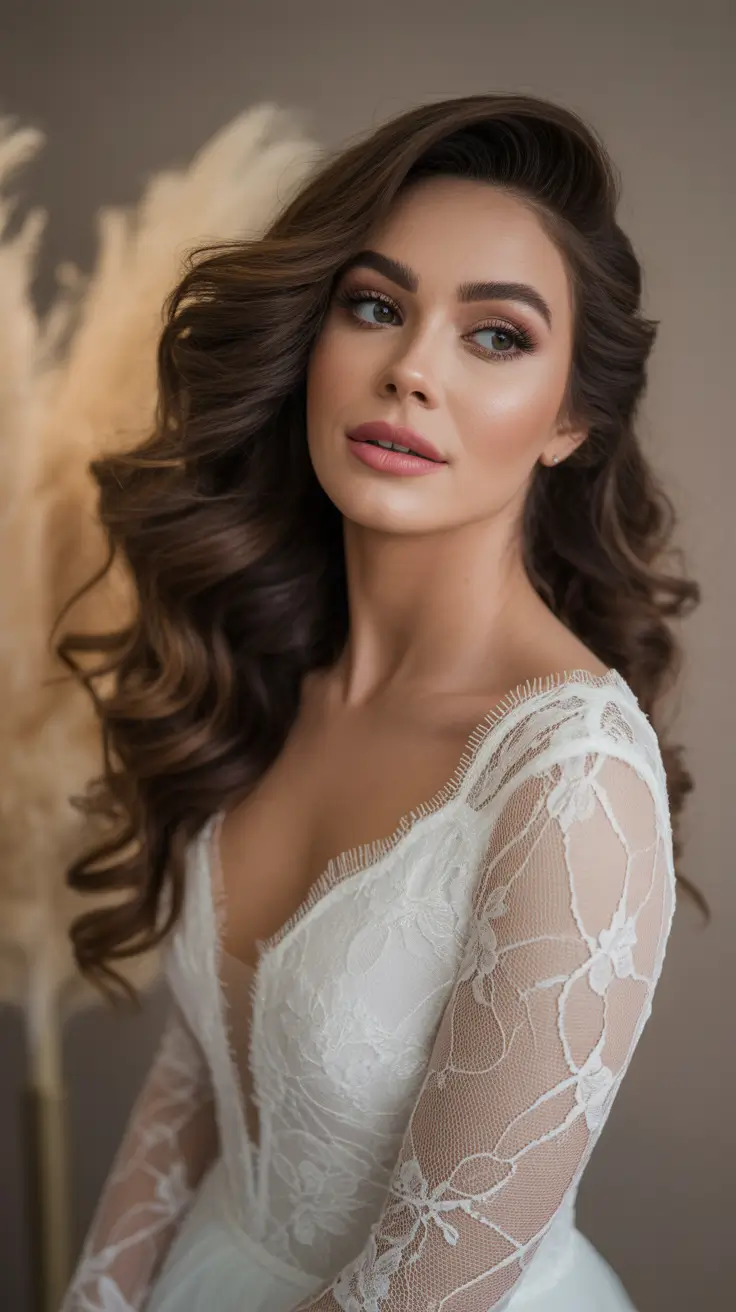 Winter 2025–2026 Formal Hairstyles for Women - Ballrom Volume with Smooth Side-Part Waves