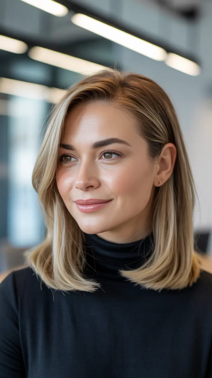 winter haircuts and colors - Soft Face Framed Polished Lob