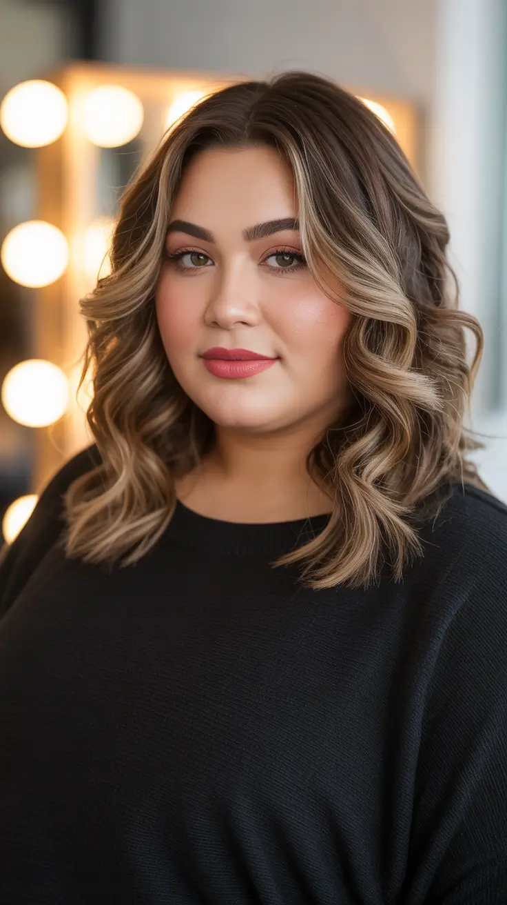 Plus Size Haircuts Winter 2025-2026 - Layered Classic S-Wave Lob