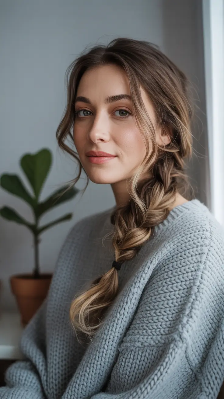 Winter Hairstyles 2025-2026 Trends & Ideas - Undone Textured Braid with Lived-In Layers