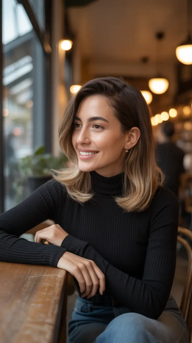 Winter 2025–2026 Medium Haircuts ideas - Undone Ends Lob with Subtle Melt