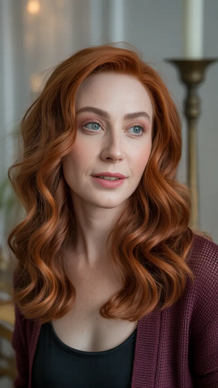 asbl_recs winter topping hair color trends - Candlelit Copper Midlength