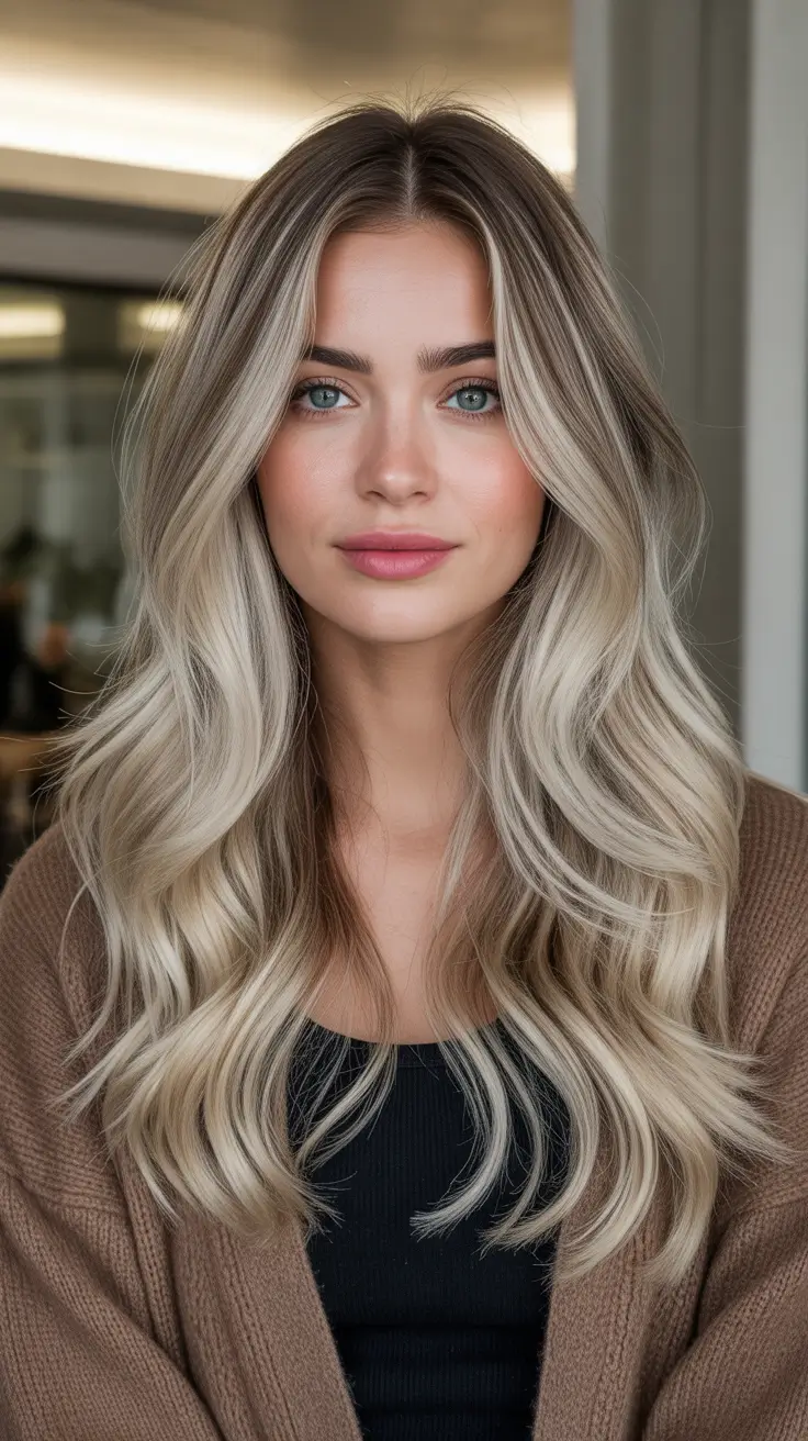Ash Blonde Hair Color 2026 Soft Rooted Ash Blonde Face Frame