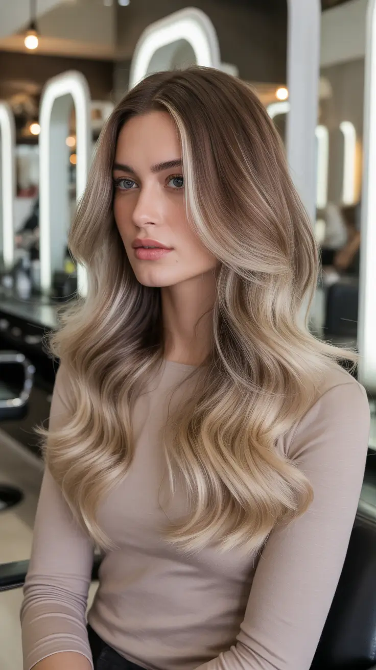 Ash Blonde Hair Color 2026 Glossy Ash Blonde Balayage Waves