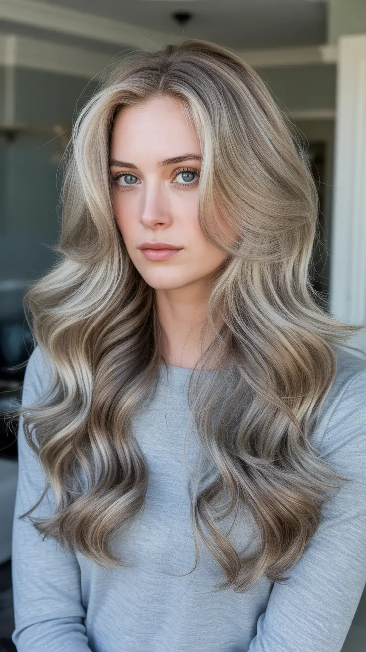 Ash Blonde Hair Color 2026 Milk Tea Ash Blonde Hollywood Waves