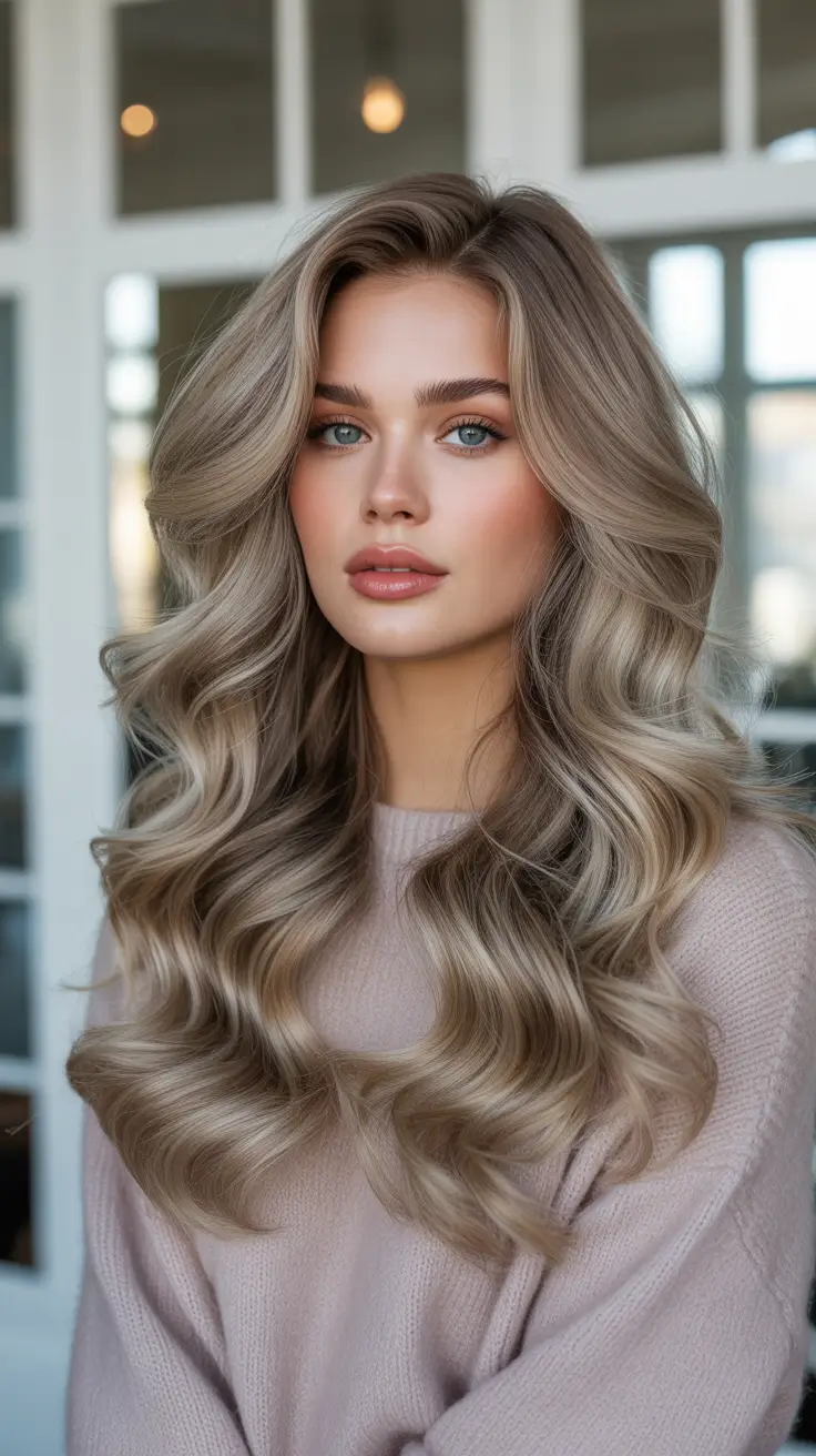 Ash Blonde Hair Color 2026 - Soft Light Golden Ash Curls