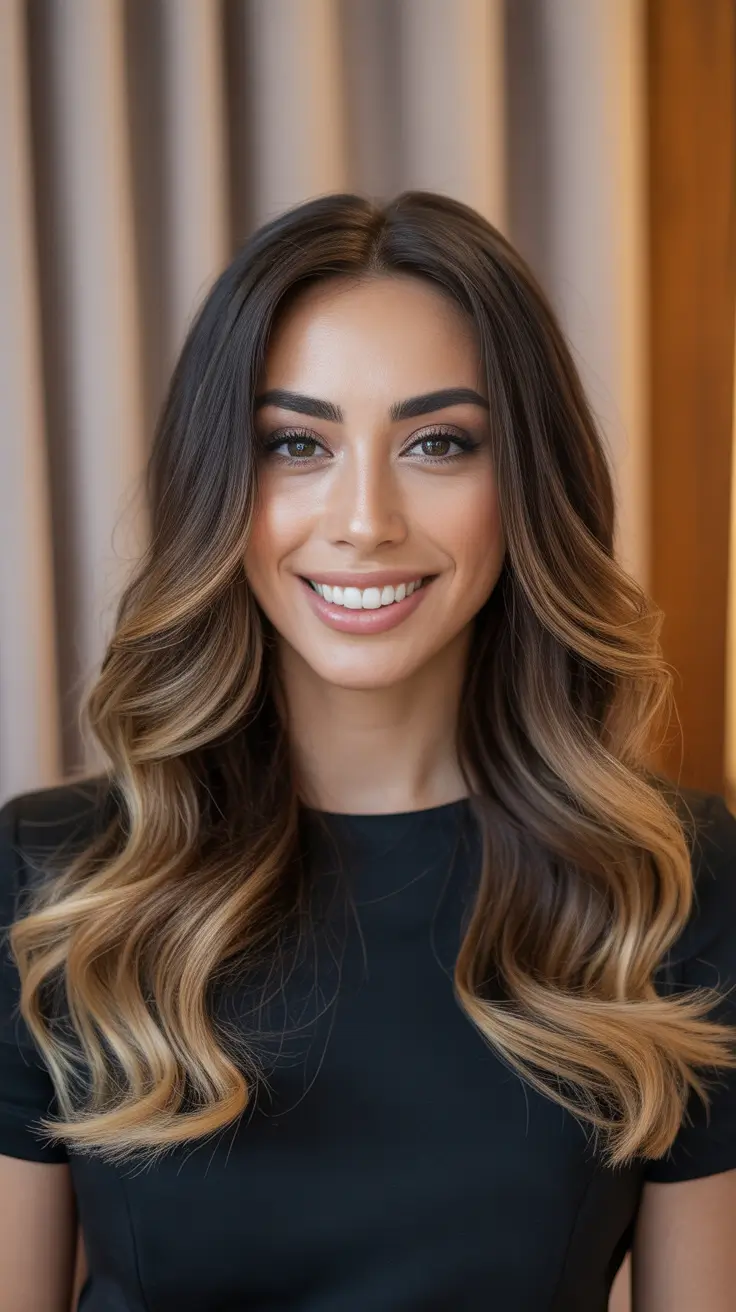 Balayage hair color ideas 2026 Polished Office Ready Bronde